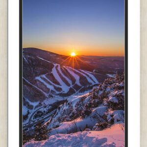 Last Winter Sunset over Cannon Mountain