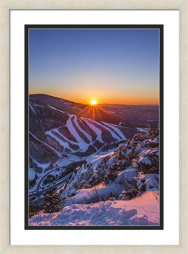 Last Winter Sunset over Cannon Mountain