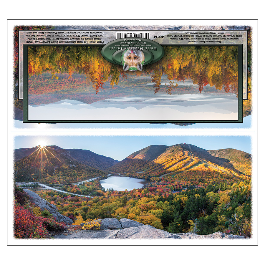 40014 - Panorama Card - Artists Bluff Autumn Sunburst