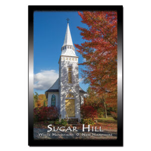 9101 - Postcard - Sugar Hill Autumn Church