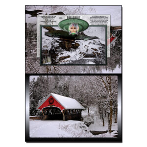 1023 - Note Card - Flume Covered Bridge Winter