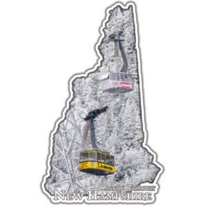 12104 - Cannon Tram Winter - 4" Vinyl Die-cut Sticker