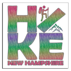 12201 - Hike NH Rainbow Trees Sticker