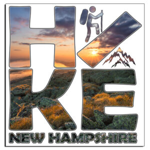 12206 - Hike NH Mount Washington Sunrise - 4" Vinyl Die-cut Sticker